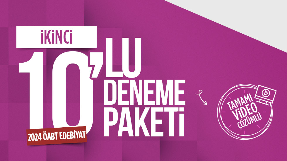 ÖABT Türk Dili ve Edebiyat - İkinci 10 lu Deneme Paketi