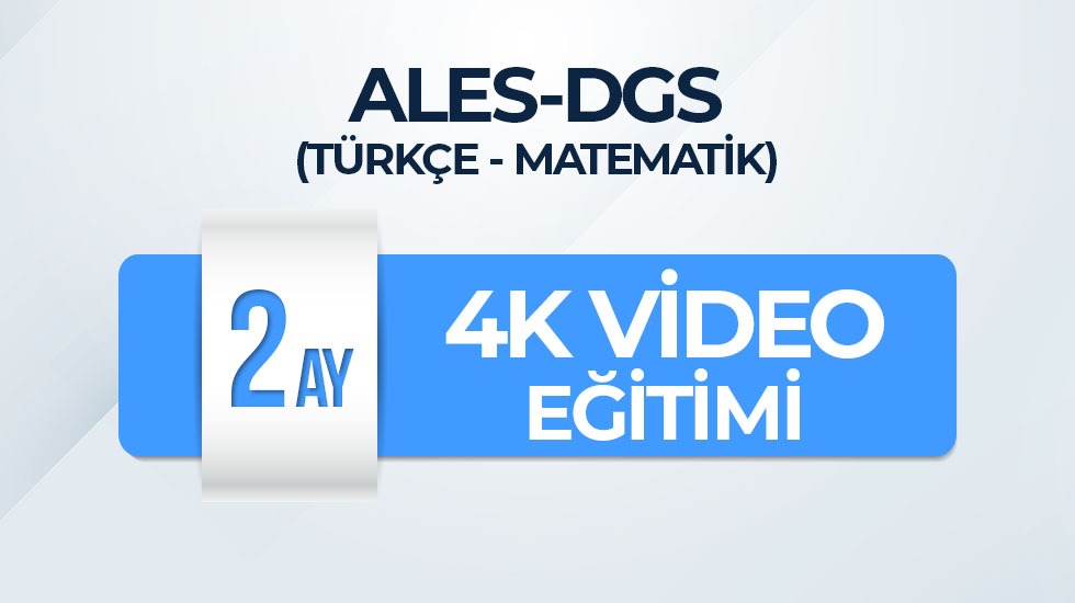 ALES - 2 Aylık 4K Video Eğitim Paketi