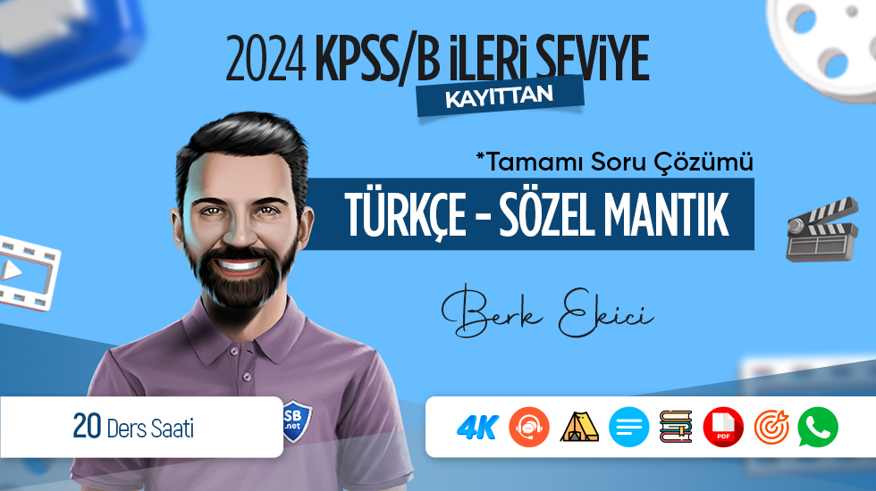 2024 KPSS B Türkçe Soru Çözüm Video Paketi