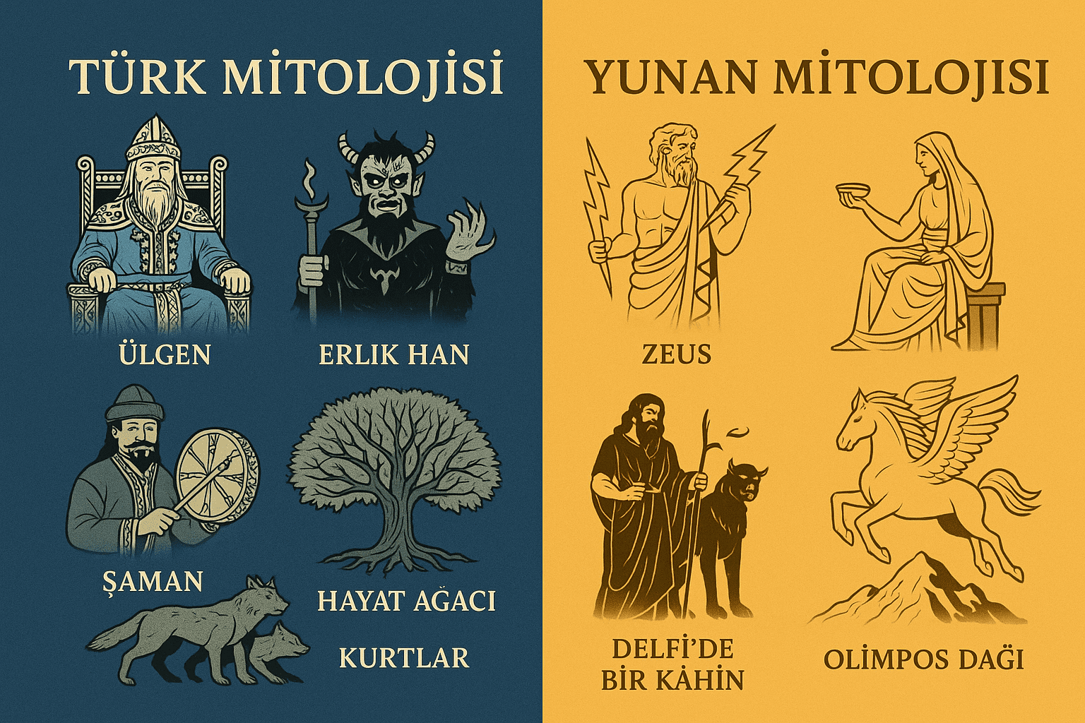 Türk Mitolojisi ve Yunan Mitolojisinin Benzerlikleri