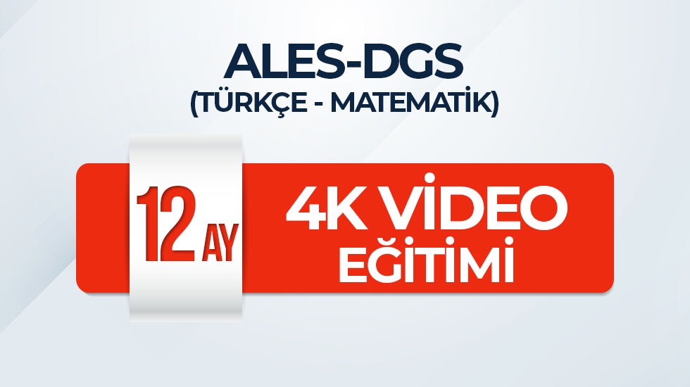 ALES - 12 Aylık 4K Video Eğitim Paketi