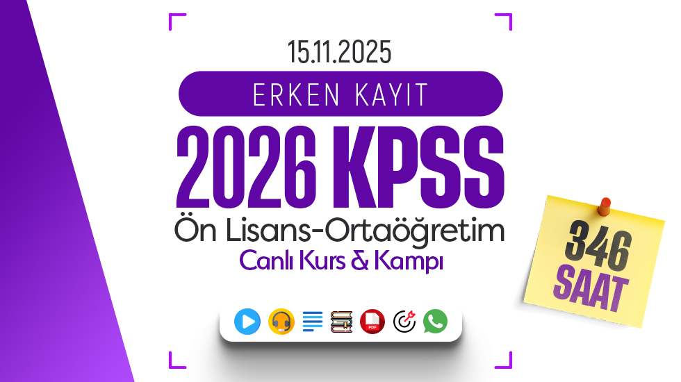 2026 KPSS Ön Lisans-Ortaöğretim Canlı Kurs ve Kampı