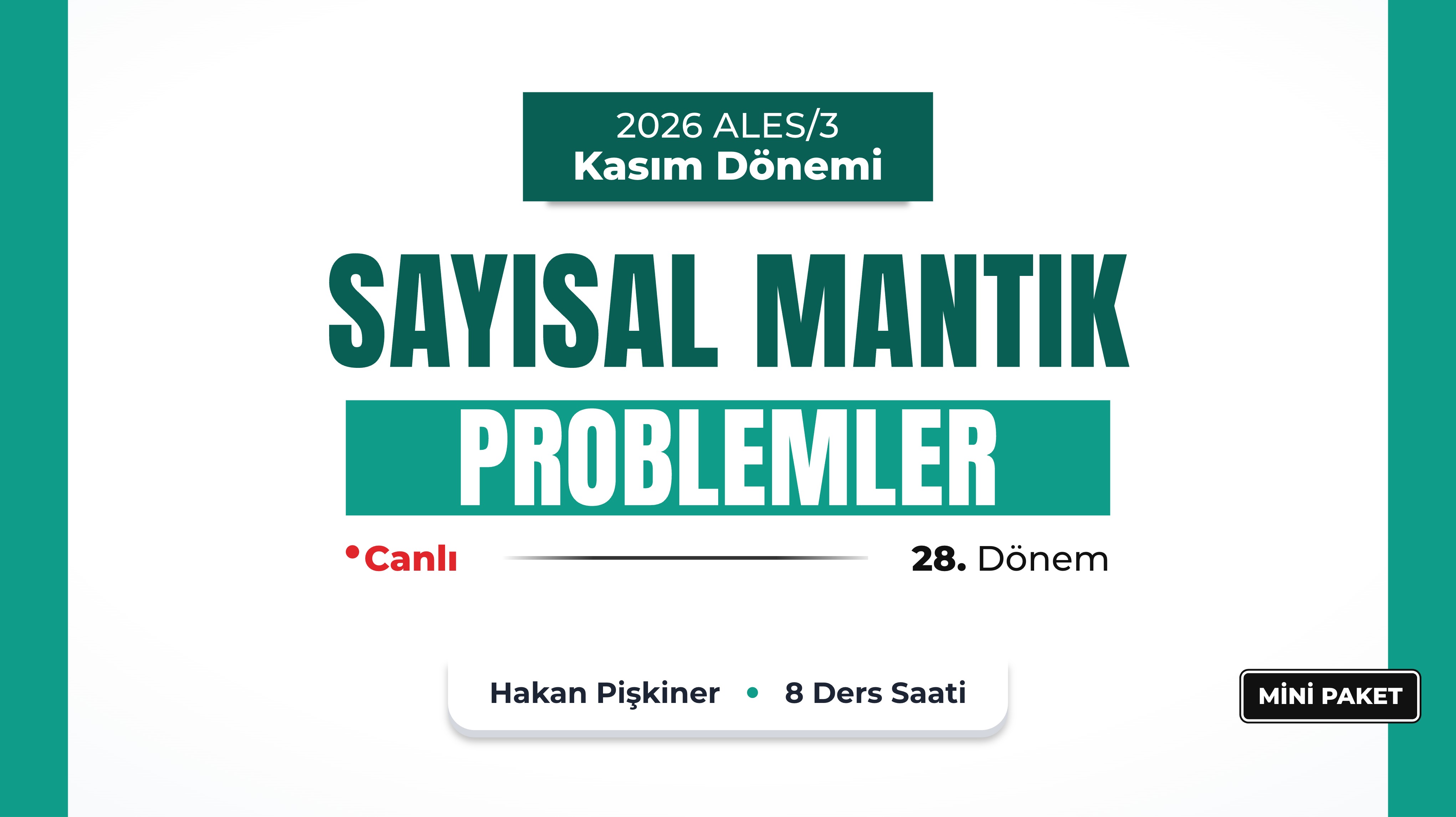 2026 - ALES/3 Kasım Dönemi - Sayısal Mantık/Problemler