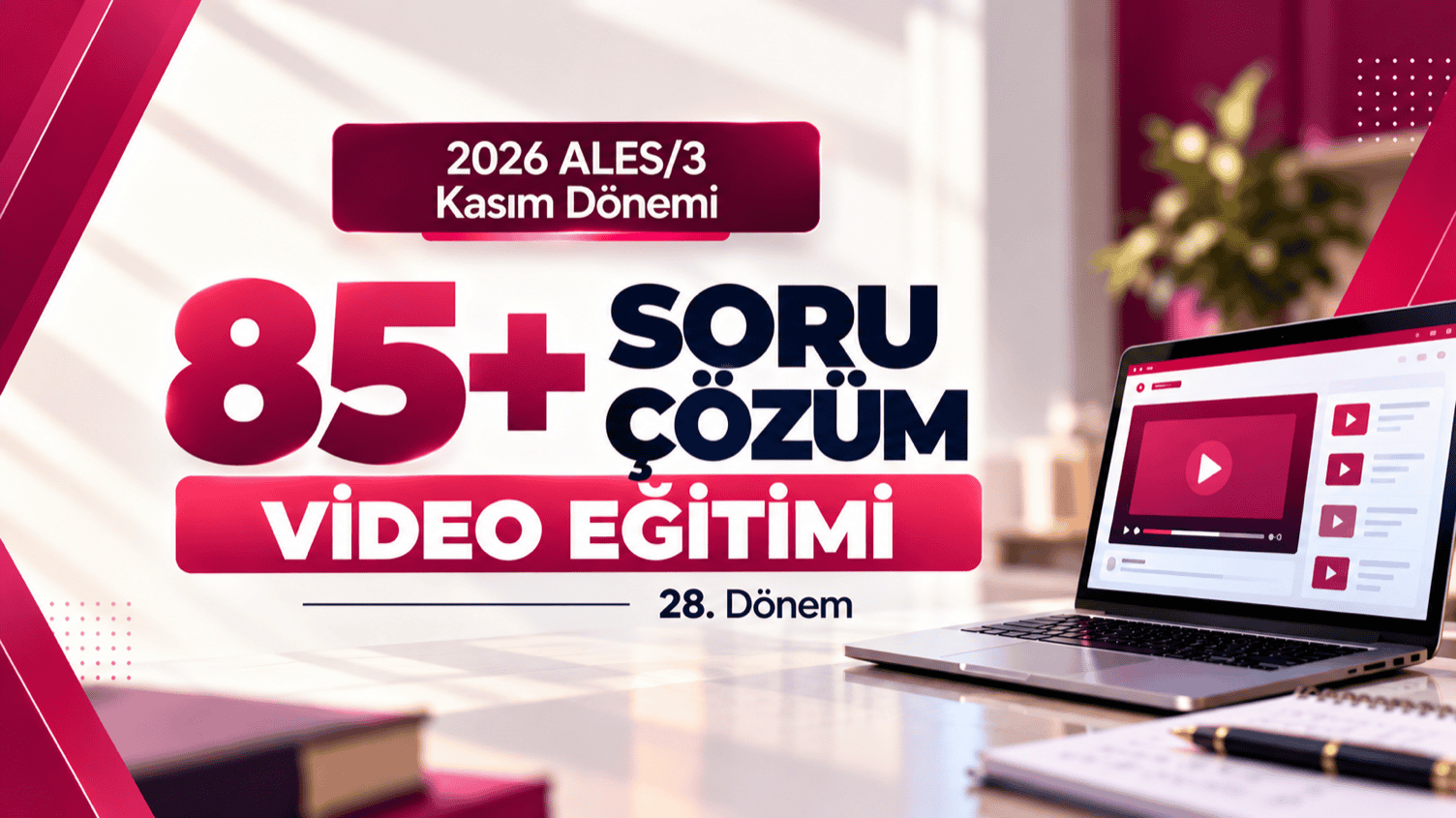 2026 - ALES/3 Kasım Dönemi - 85+ Soru Çözüm Video Eğitimi