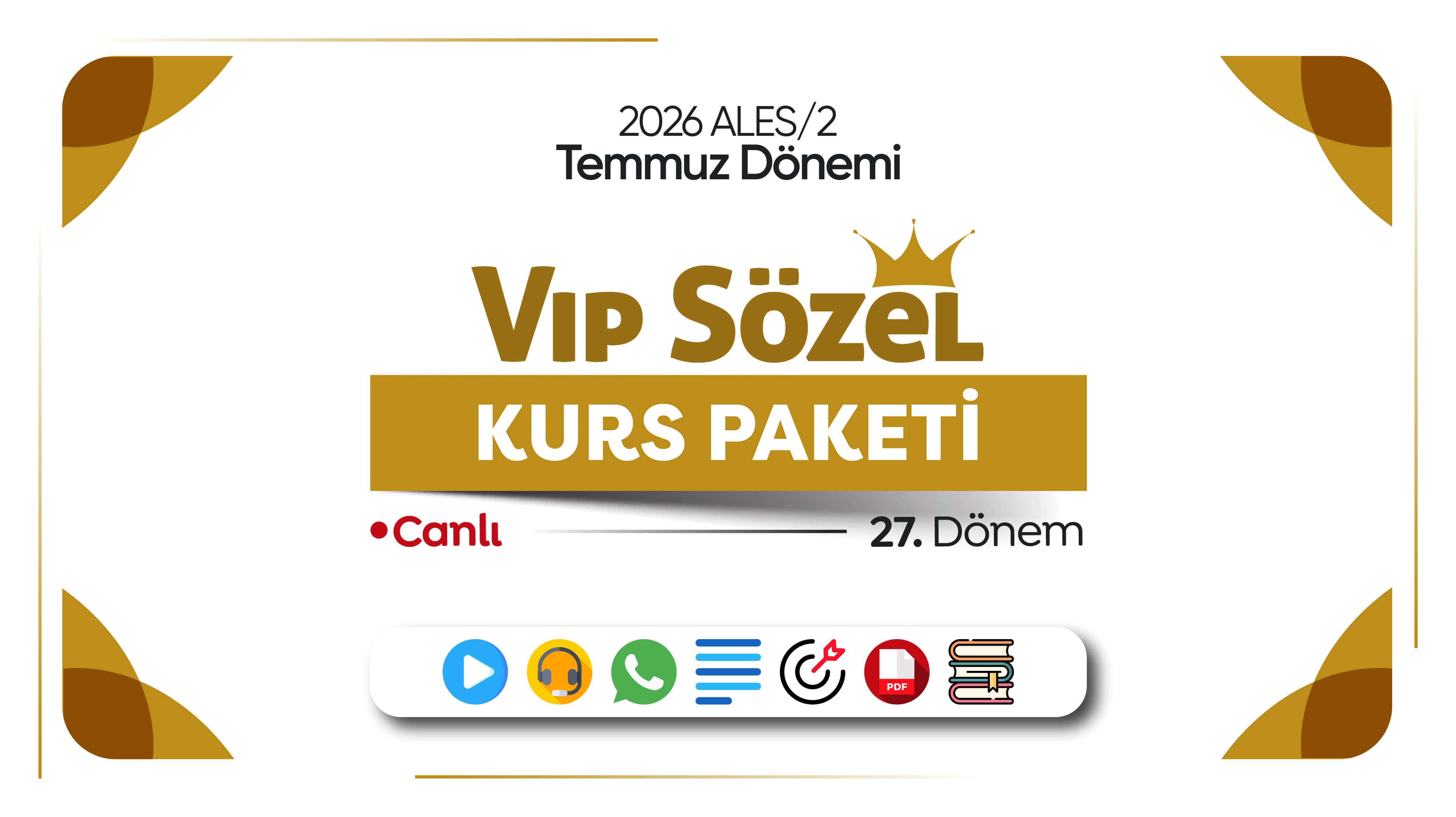 2026 - ALES/2 Temmuz Dönemi - VIP Sözel Paketi