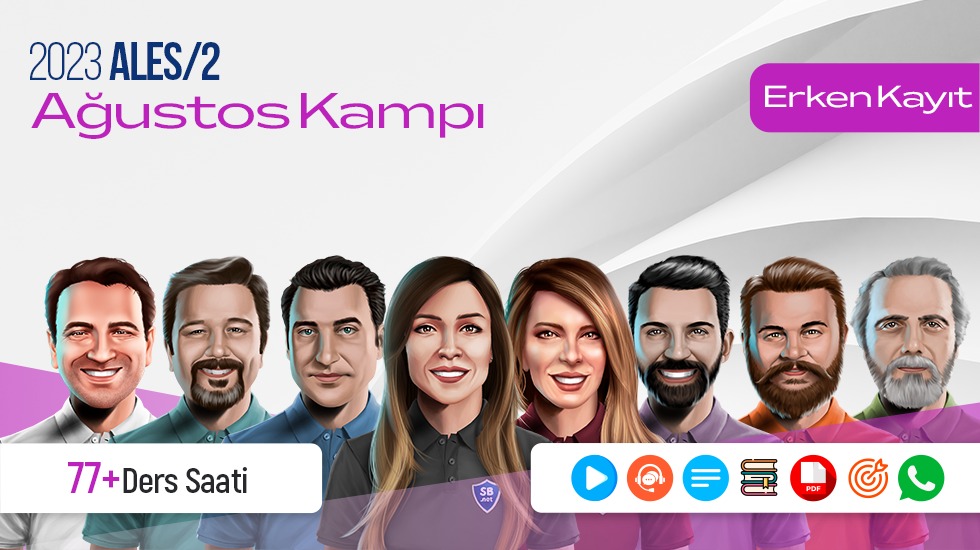 2023 - ALES/2 Ağustos Dönemi - Soru Çözüm Kampı