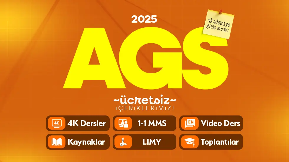 ERKEN KAYIT - 2025 AGS - Canlı Kurs 