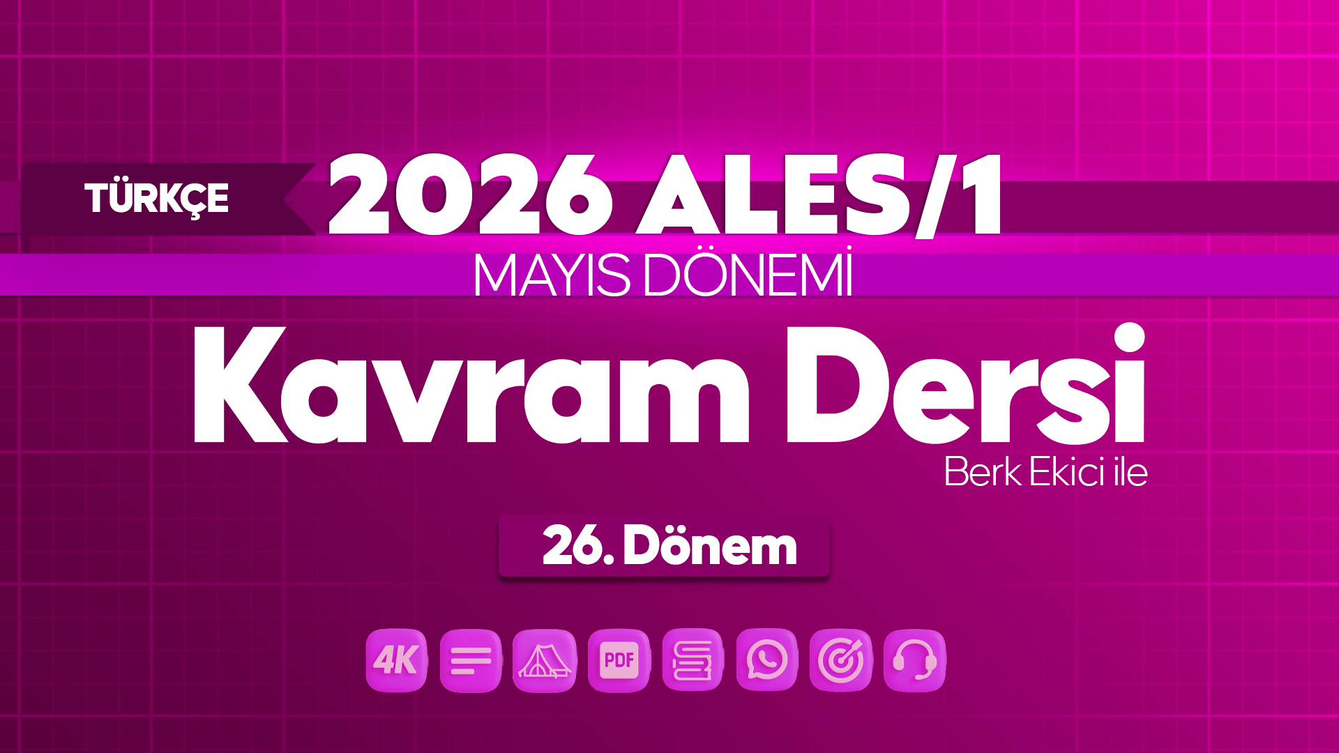 2026 - ALES/1 Mayıs Dönemi - Kavram Dersi