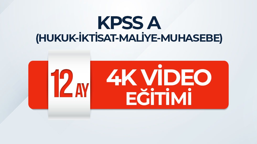 KPSS A - 12 Aylık 4K Video Eğitim Paketi