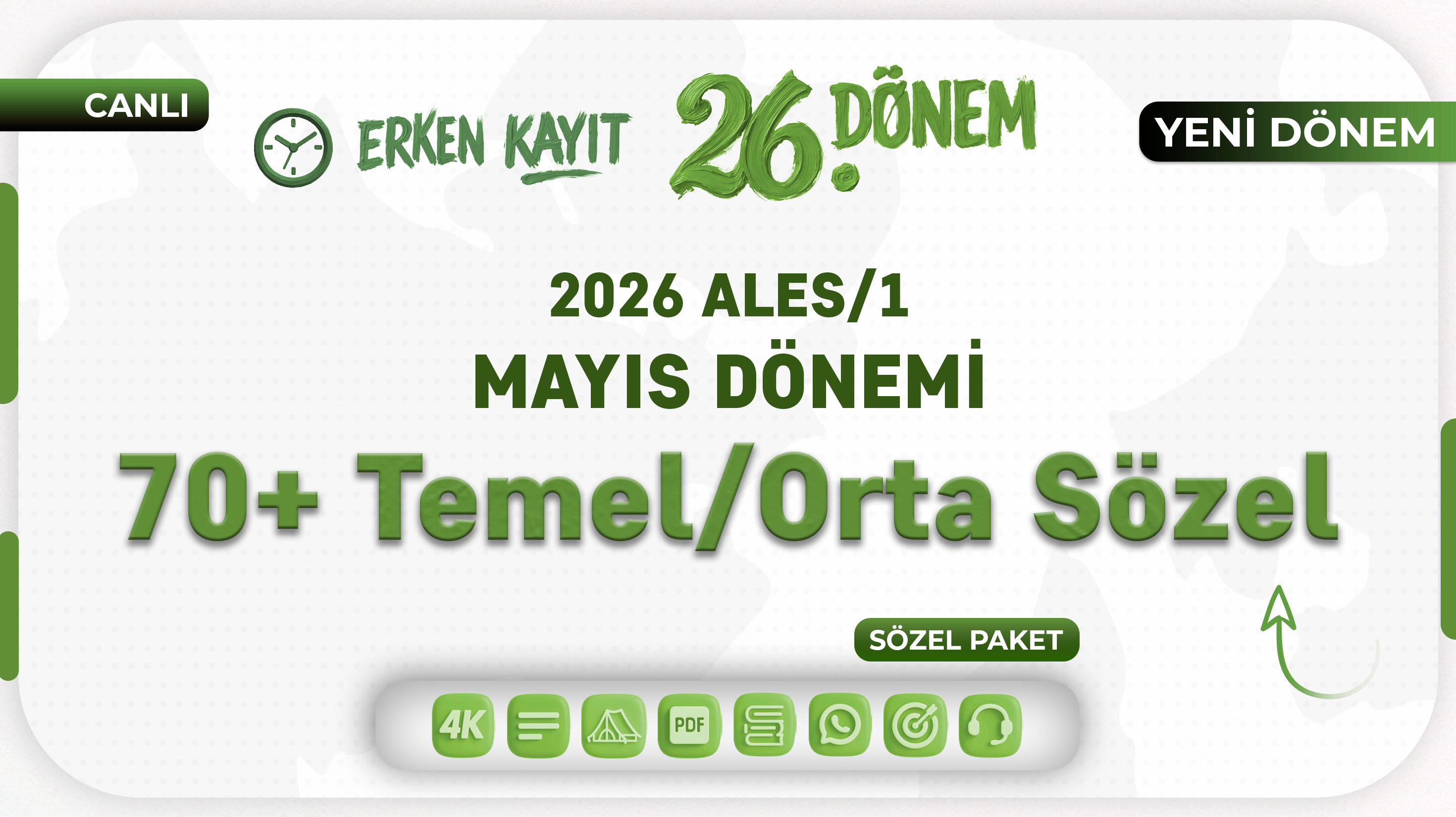 2026 - ALES/1 Mayıs Dönemi - 70+ Temel/Orta Düzey Sözel