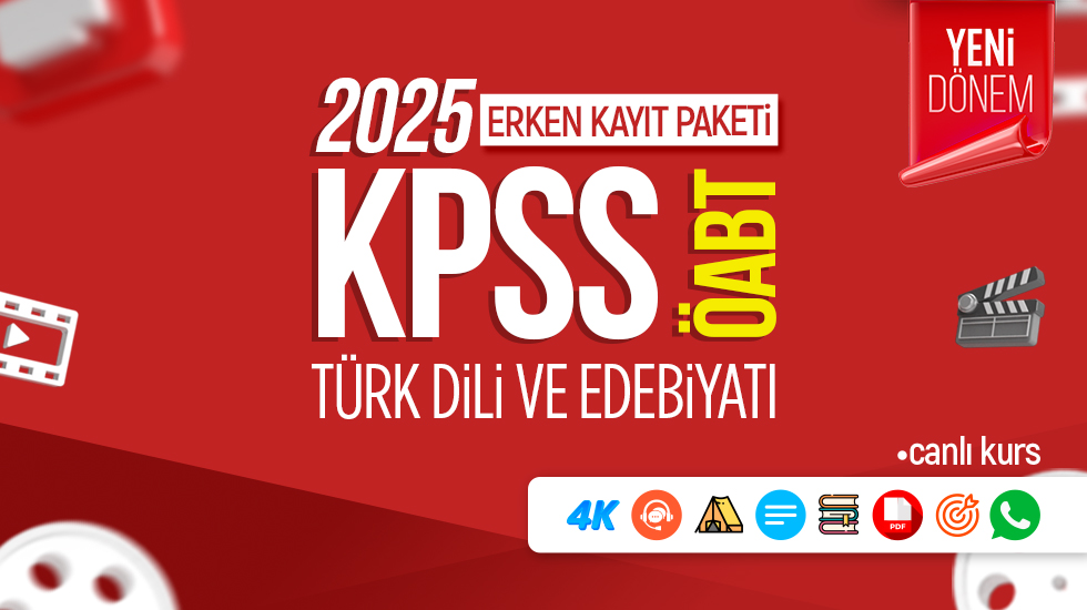 ERKEN KAYIT - 2025 - ÖABT Türk Dili ve Edebiyatı - Canlı Kurs ve Kampı