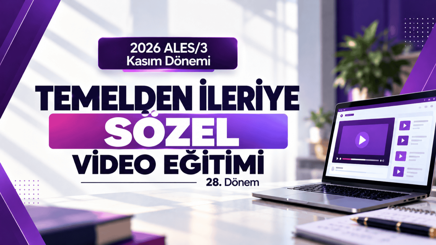 2026 - ALES/3 Kasım Dönemi - Temelden İleriye Sözel Video Eğitimi