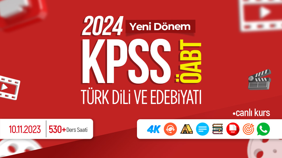 ERKEN KAYIT - 2024 - ÖABT Türk Dili ve Edebiyatı - Canlı Kurs ve Kampı
