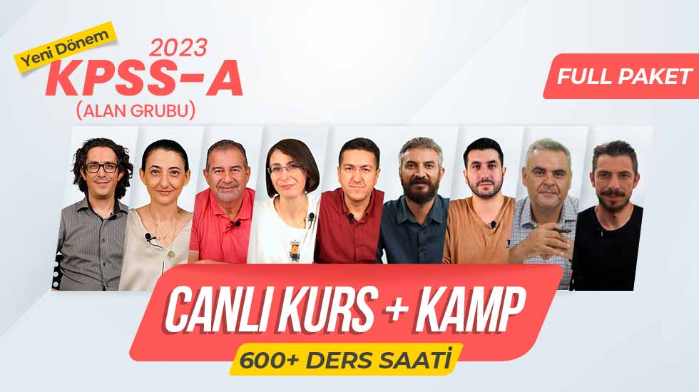 2023 - KPSS Alan - Canlı Kurs ve Kampı