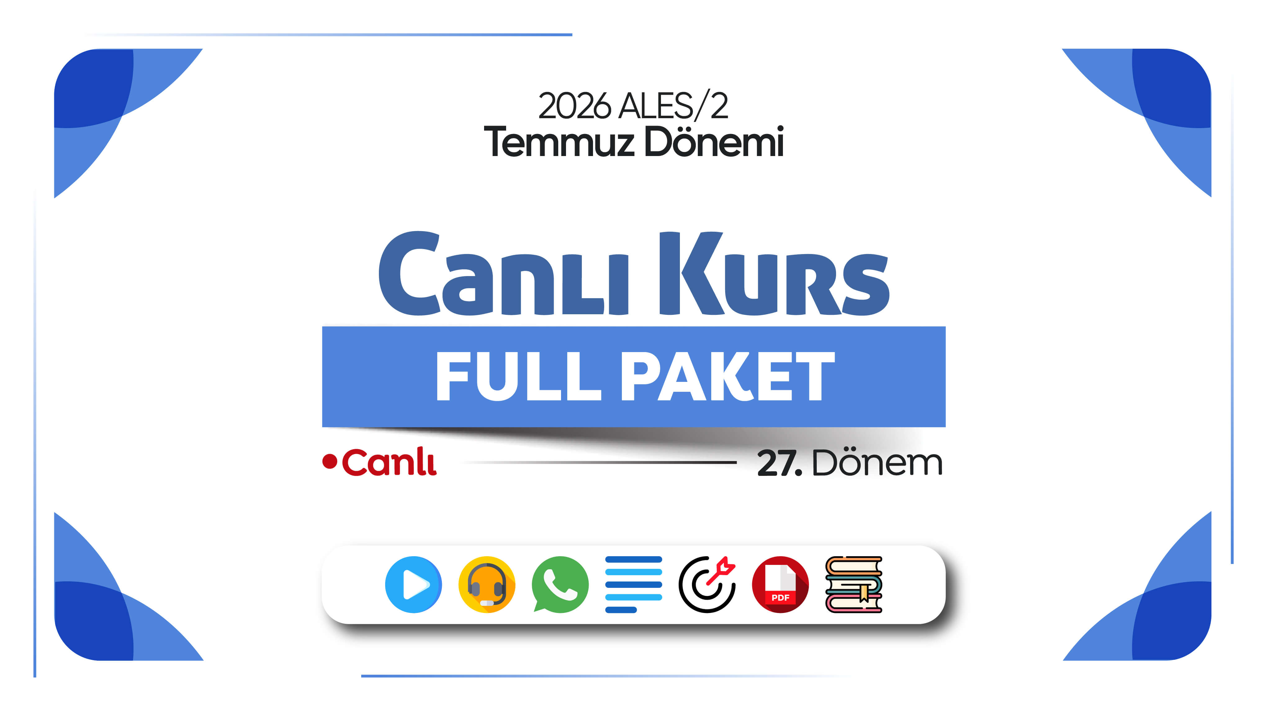 2026 - ALES/2 Temmuz Dönemi - Canlı Kurs
