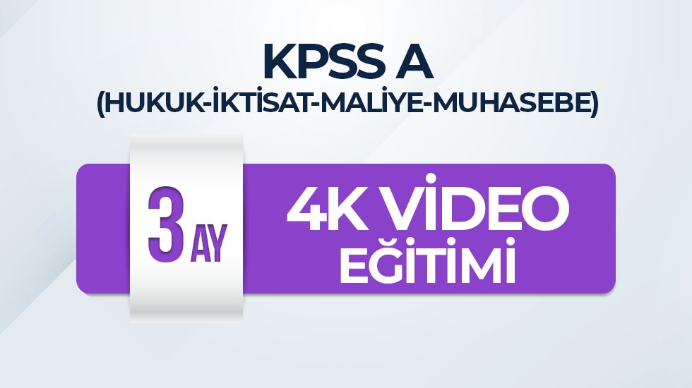 KPSS A - 3 Aylık 4K Video Eğitim Paketi