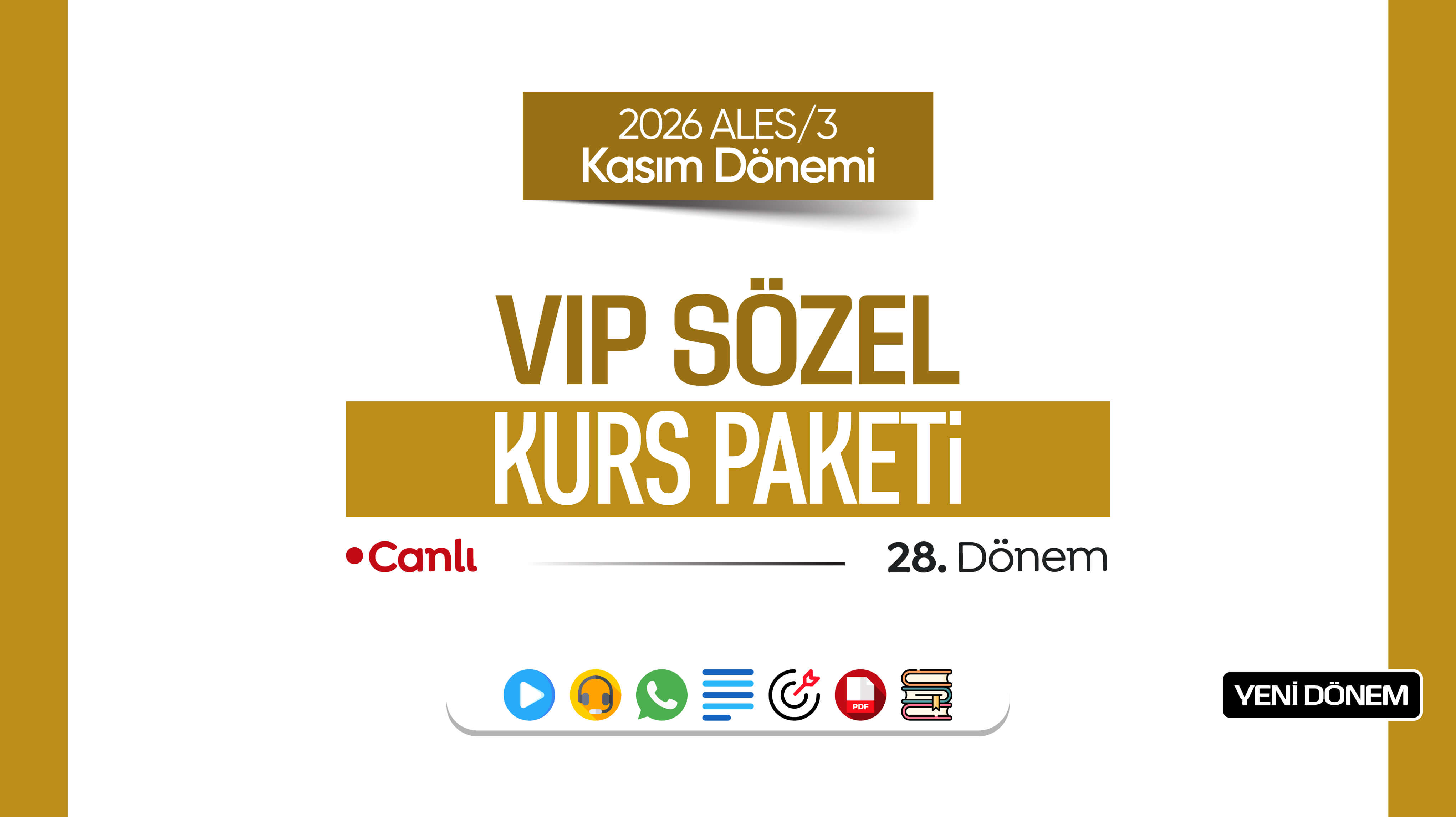 2026 - ALES/3 Kasım Dönemi - VIP Sözel Paketi