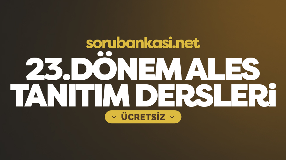 ÜCRETSİZ - ALES Tanıtım Dersleri