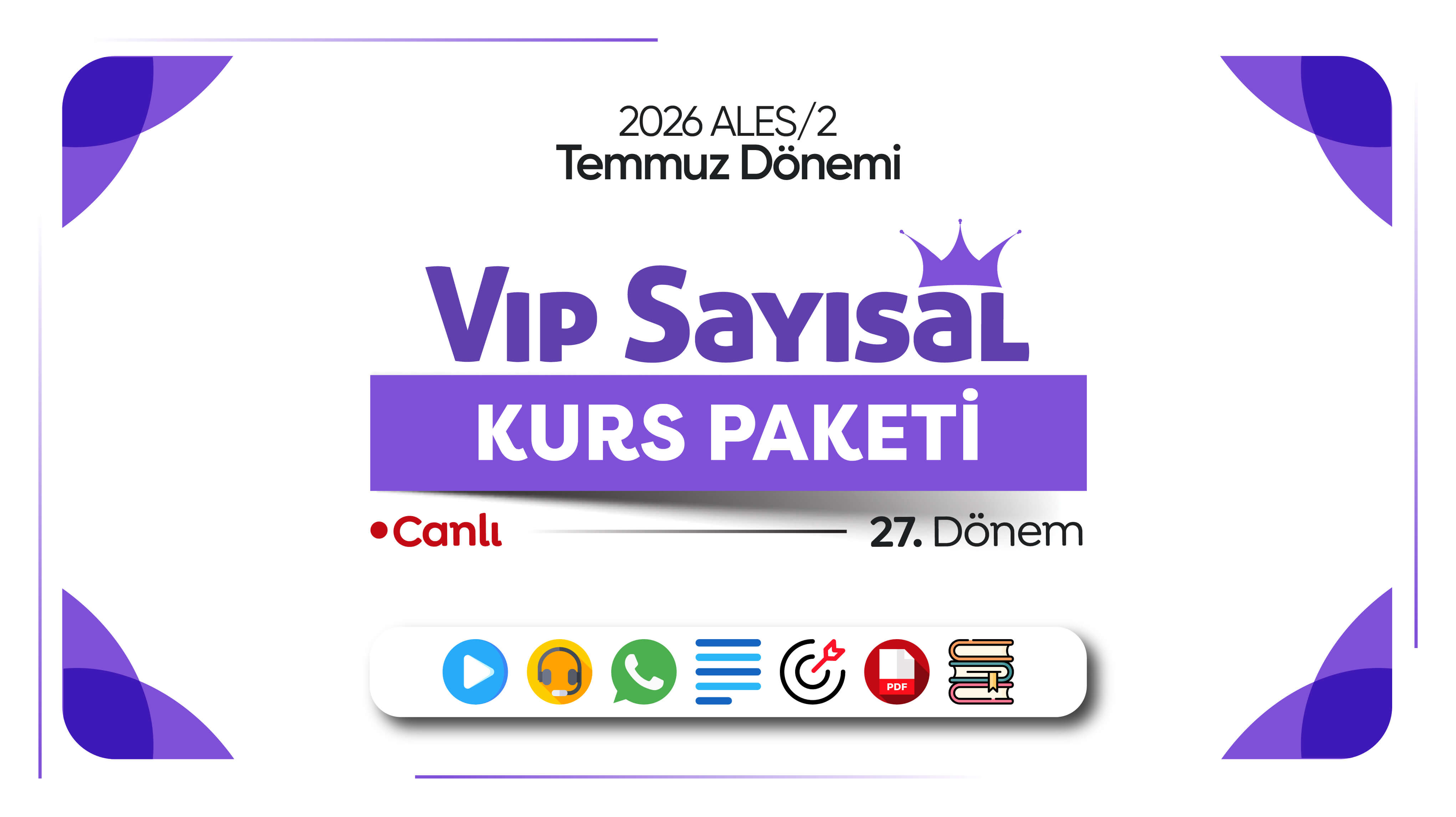 2026 - ALES/2 Temmuz Dönemi - VIP Sayısal Paketi