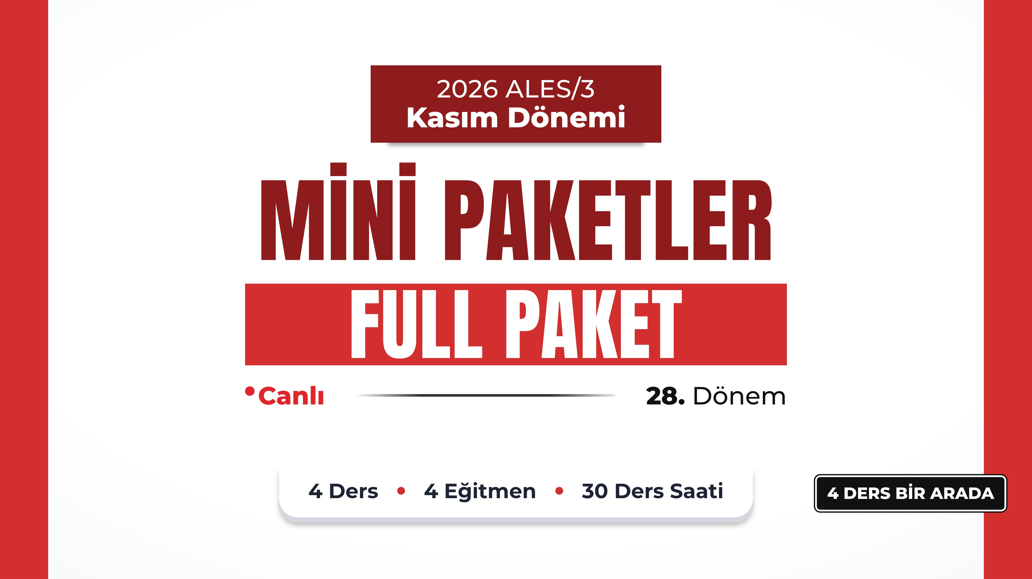 2026 - ALES/3 Kasım Dönemi - Full Mini Paket