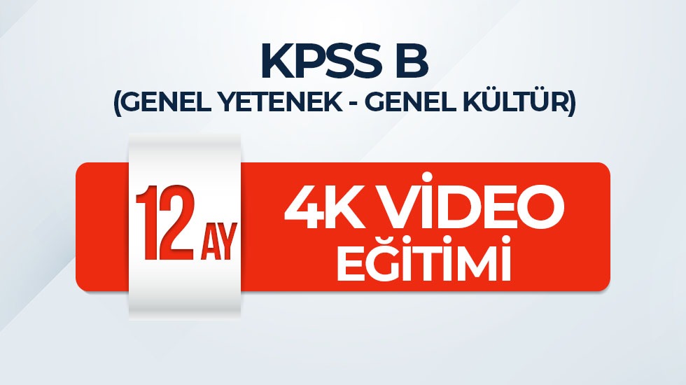 KPSS B - 12 Aylık 4K Video Eğitim Paketi