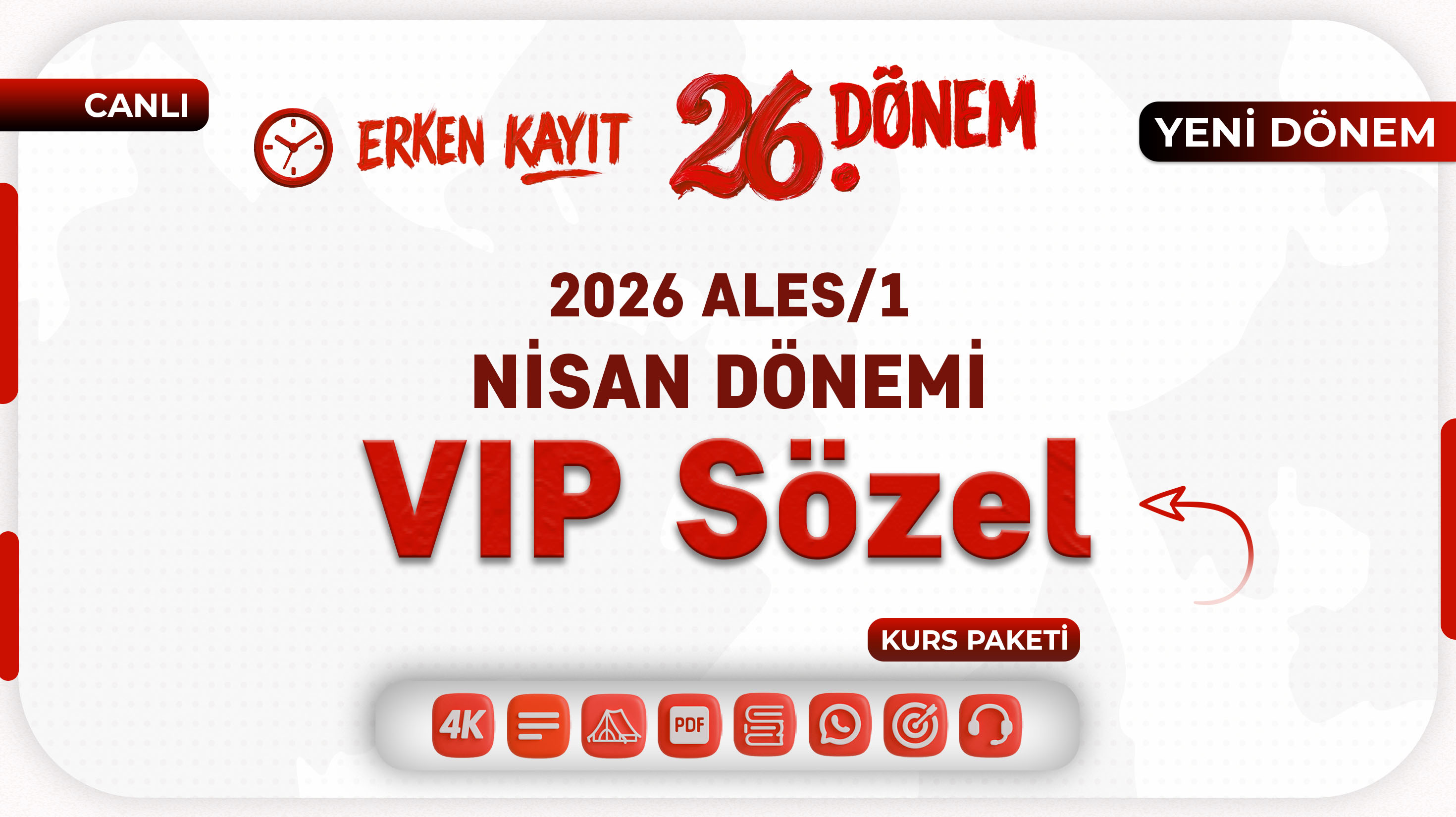 2026 - ALES/1 Mayıs Dönemi - VIP Sözel Paketi