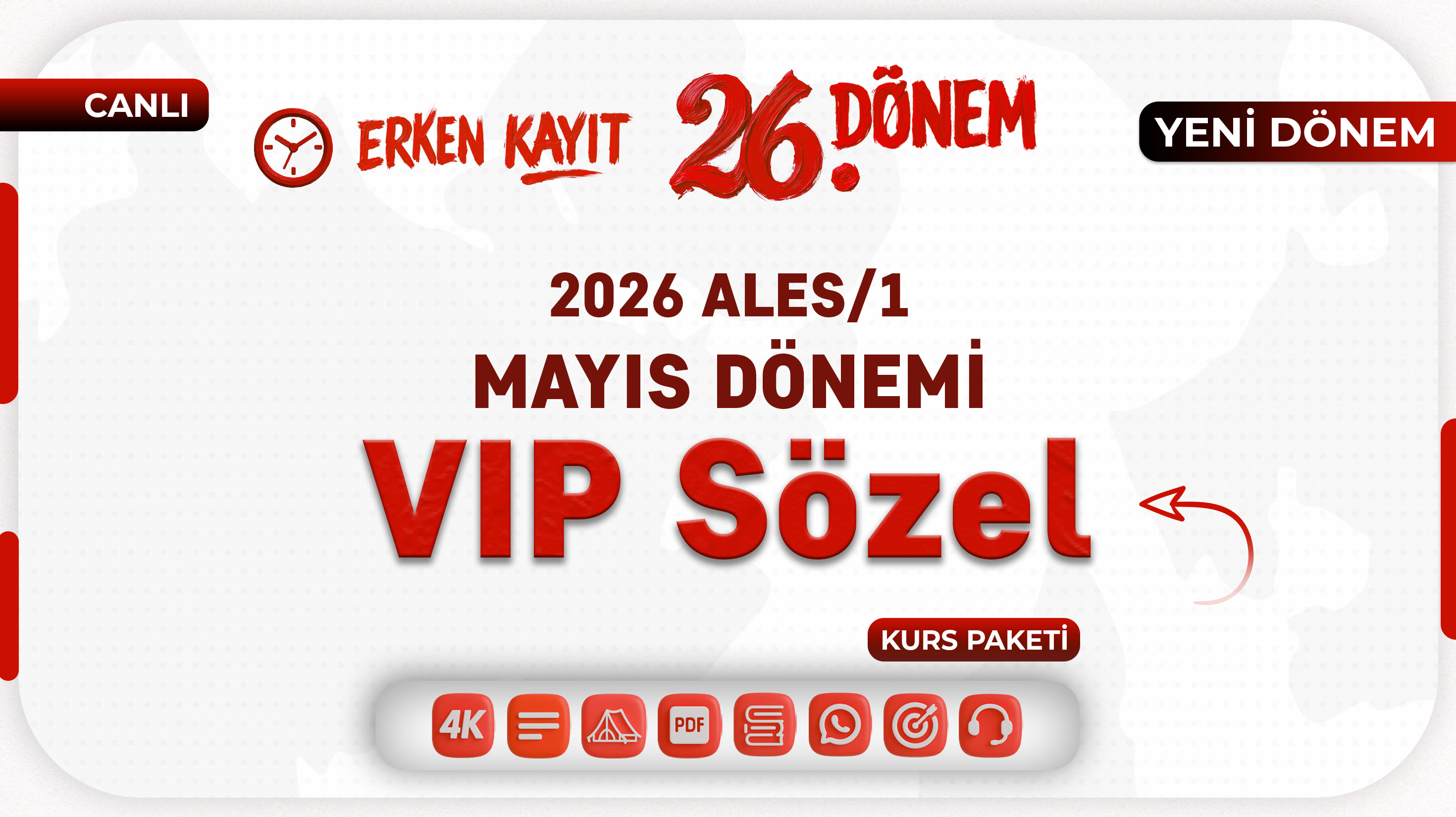 2026 - ALES/1 Mayıs Dönemi - VIP Sözel Paketi