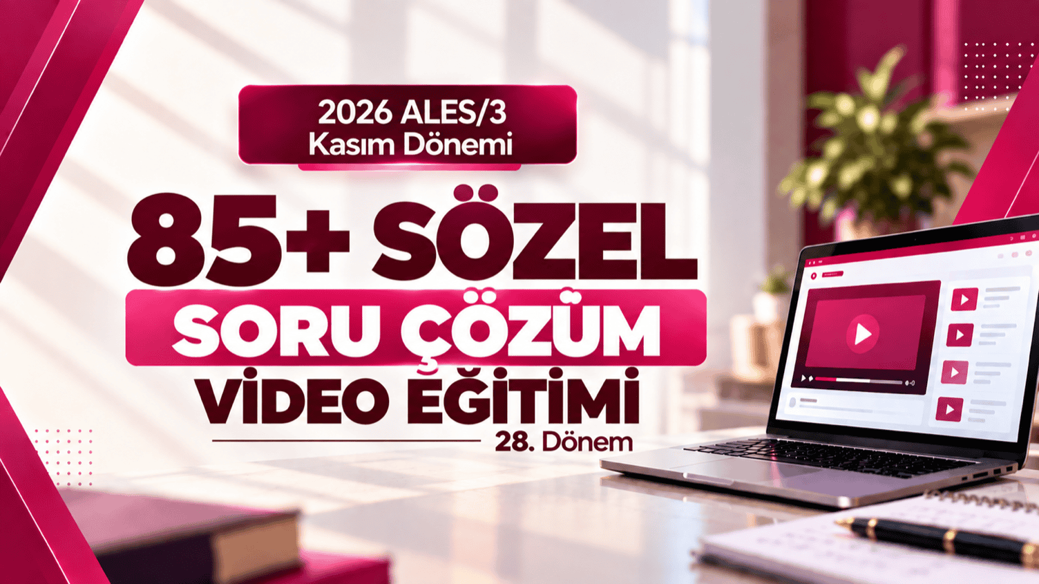 2026 - ALES/3 Kasım Dönemi - 85+ Sözel Soru Çözüm Video Eğitimi