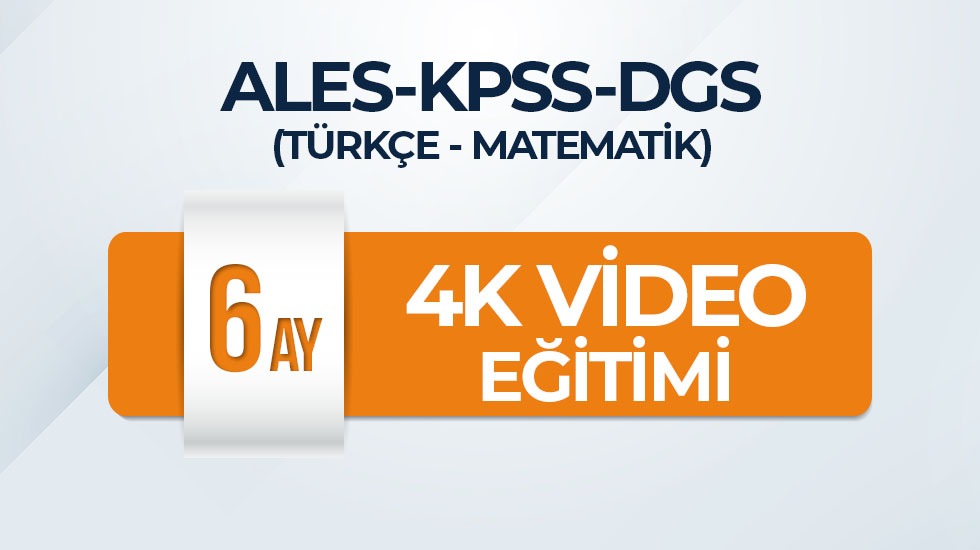 ALES - 6 Aylık 4K Video Eğitim Paketi