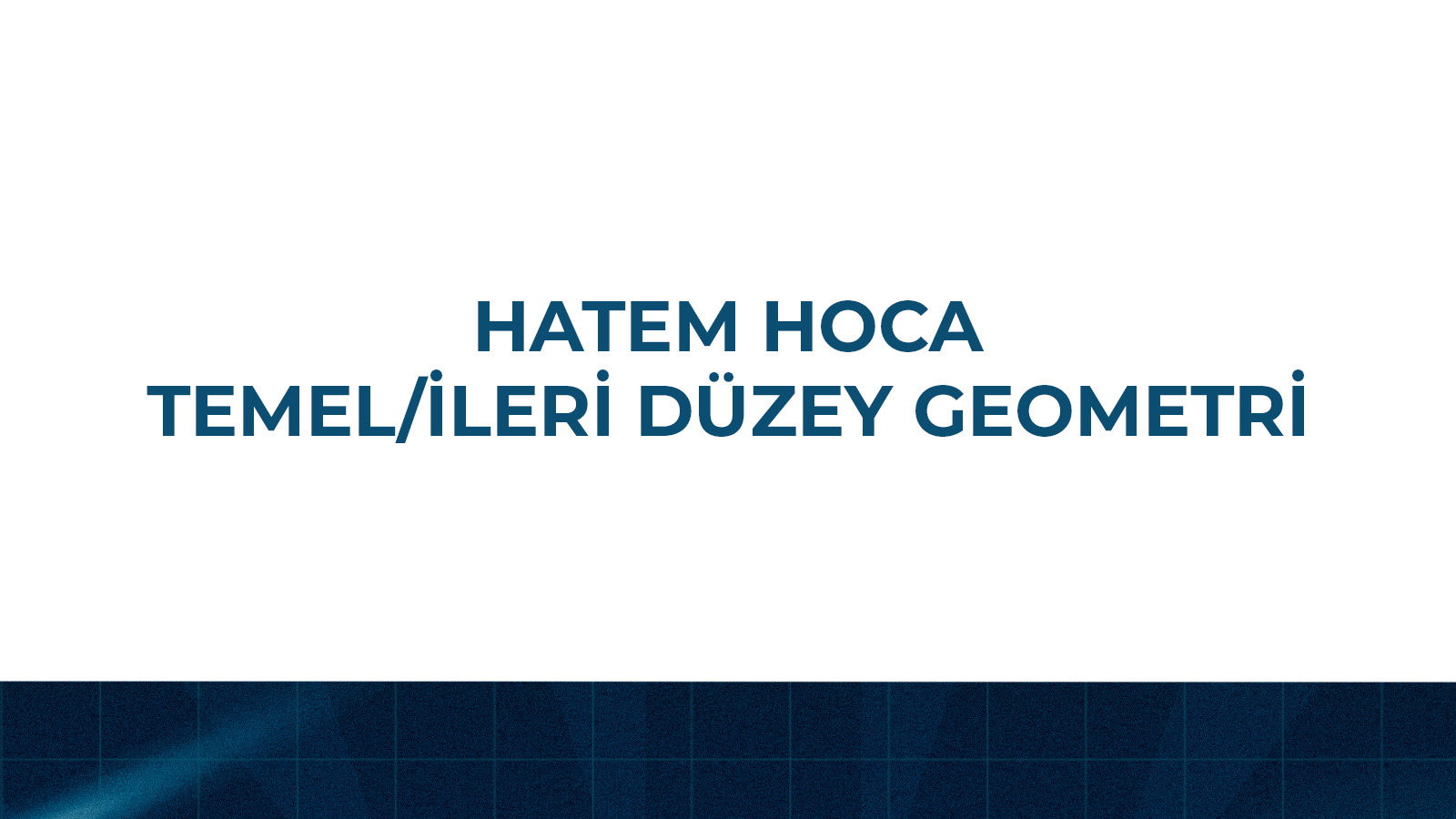 2026 - ALES/3 Kasım Dönemi - Temel / İleri Geometri